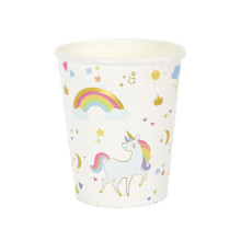 Bicchieri di carta unicorno x6 – Tema magico – Perfetti per feste di compleanno