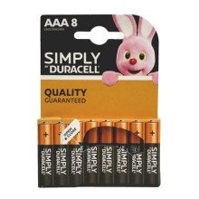 Pile Alcaline Duracell Plus Power AAA Duralock – Confezione da 8
