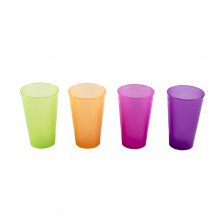 Gobelets plastique (set de 4 pcs) – 8 × 17 cm