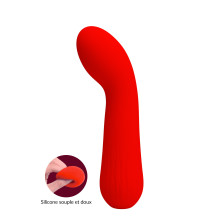 PRETTY LOVE Faun – Vibromasseur Point G Silicone Super Soft – Rouge