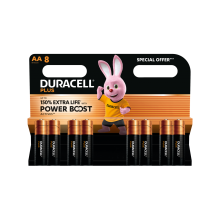 Duracell Plus 100% Piles AA (LR6) Alcalines – Pack de 8