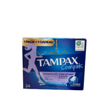 Tampax Compak Léger 24 Tampons avec Applicateur