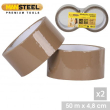 Ruban Adhésif Brun 2 x 48 mm x 50 m – Emballage