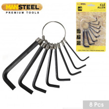 Set de Clés Allen Métal 8 Pièces