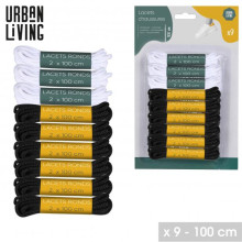 Witte & Zwarte Schoenveters x9 – 100 cm