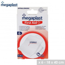 Compresses de Gaze Megaplast 18 x 40 cm – Lot de 6