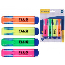 Set van 4 Tekstmarkers – Fluoriserende Kleurenmix