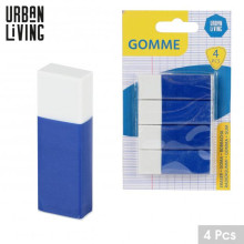 Set van 4 Tweekleurige Gummen – Blauw/Wit