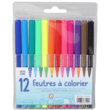 Lot de 12 Feutres à Colorier – Couleurs Vives et Variées