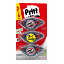 Correcteur en Ruban Pritt Compact Roller – Pack Promo 2+1 GRATIS
