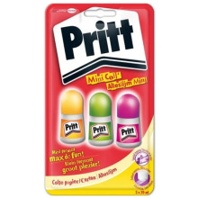 Pritt Mini Coll' Transparante Vloeibare Lijm – Papier & Karton – Set van 3 Flesjes (3 x 20 ml)