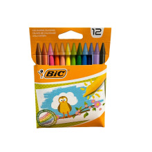 Crayons de Cire Enfants – 12 Couleurs Vives