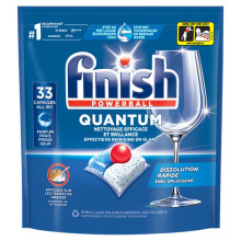 Finish Quantum All in 1 Regular – Capsules Lave-Vaisselle (33 Lavages)