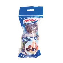 Nicols Netinox – Éponges Métalliques en Acier Inoxydable (Lot de 3)