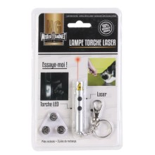 Portachiavi mini torcia & laser (colore casuale)