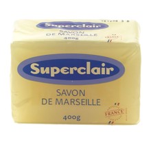Superclair Savon de Marseille 400 g à la Glycérine Végétale